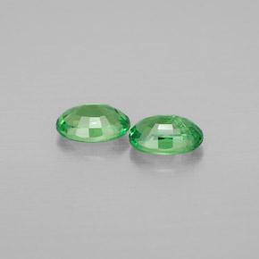 캐럿 천연 크롬 그린 차보라이트 가넷 보석, 타원형 컷, 6.1×4.2 mm, VS-SI
