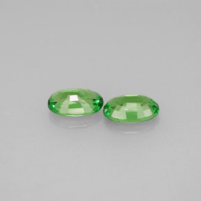 캐럿 천연 크롬 그린 차보라이트 가넷 보석, 타원형 컷, 6.1×4.1 mm, VVS-VS