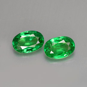 캐럿 천연 크롬 그린 차보라이트 가넷 보석, 타원형 컷, 6.1×4.1 mm, VVS-VS