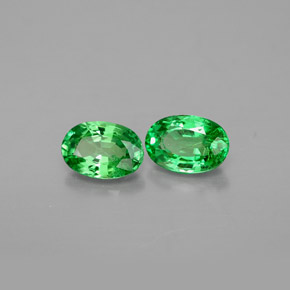 캐럿 천연 크롬 그린 차보라이트 가넷 보석, 타원형 컷, 6.1×4.3 mm, VS