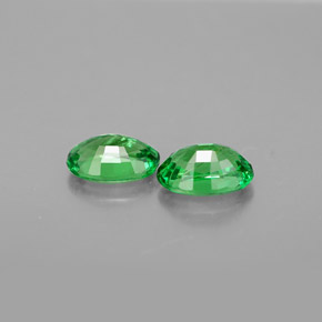 캐럿 천연 크롬 그린 차보라이트 가넷 보석, 타원형 컷, 6.1×4.3 mm, VS