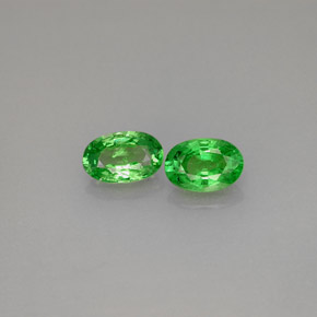 캐럿 천연 크롬 그린 차보라이트 가넷 보석, 타원형 컷, 5.9×4 mm, SI
