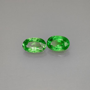 캐럿 천연 크롬 그린 차보라이트 가넷 보석, 타원형 컷, 5.9×4 mm, SI