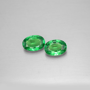 캐럿 천연 크롬 그린 차보라이트 가넷 보석, 타원형 컷, 6.1×4.2 mm, VS-SI