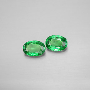 캐럿 천연 크롬 그린 차보라이트 가넷 보석, 타원형 컷, 6.1×4.2 mm, VS-SI