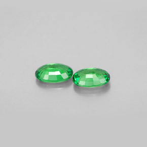 캐럿 천연 크롬 그린 차보라이트 가넷 보석, 타원형 컷, 6.1×4.2 mm, VS-SI