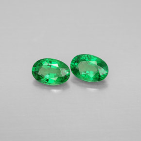 캐럿 천연 크롬 그린 차보라이트 가넷 보석, 타원형 컷, 5.9×4.1 mm, VS