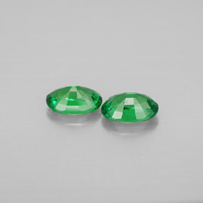 캐럿 천연 크롬 그린 차보라이트 가넷 보석, 타원형 컷, 5.9×4.1 mm, VS