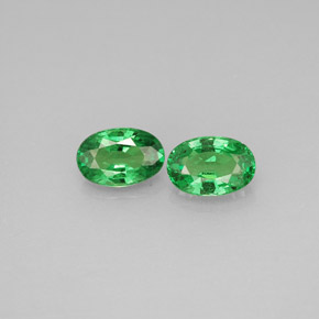 캐럿 천연 크롬 그린 차보라이트 가넷 보석, 타원형 컷, 6.1×4.1 mm, VS