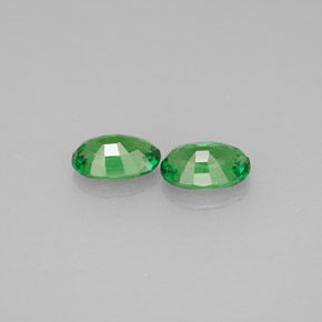 캐럿 천연 크롬 그린 차보라이트 가넷 보석, 타원형 컷, 6.1×4.1 mm, VS