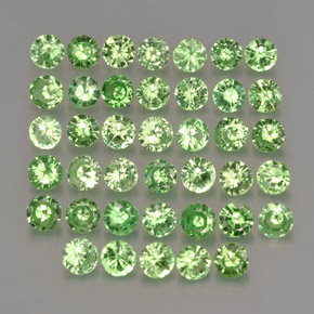 캐럿 천연 비비드 그린 차보라이트 가넷 보석, 라운드 컷, 1.95 mm, VS