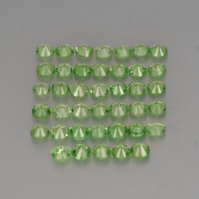 캐럿 천연 비비드 그린 차보라이트 가넷 보석, 라운드 컷, 1.95 mm, VS