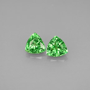 캐럿 천연 크롬 그린 차보라이트 가넷 보석, 트릴리언, 5.1×5 mm, VS-SI