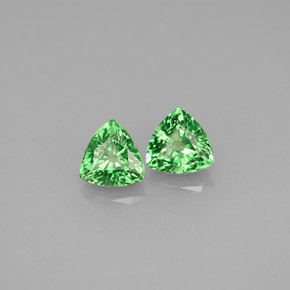 캐럿 천연 크롬 그린 차보라이트 가넷 보석, 트릴리언, 5.1×5 mm, VS-SI