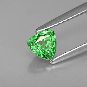 0.47캐럿 천연 크롬 그린 차보라이트 가넷, 트릴리언, 4.7×4.7 mm, VS