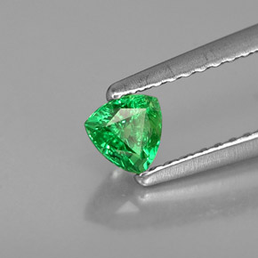 0.34캐럿 천연 크롬 그린 차보라이트 가넷, 트릴리언, 4.1×4.1 mm, VS