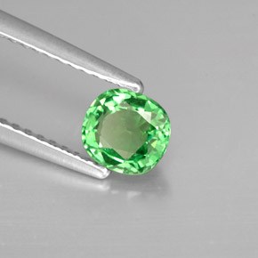 0.64캐럿 천연 크롬 그린 차보라이트 가넷, 쿠션 컷, 5.4×5 mm, VS