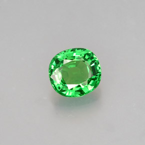 0.59캐럿 천연 크롬 그린 차보라이트 가넷, 쿠션 컷, 5.2×4.9 mm, VS