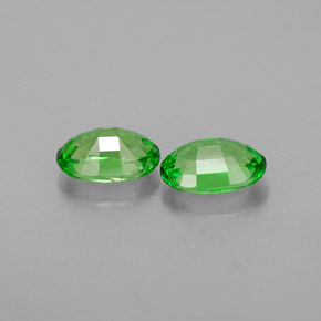 캐럿 천연 크롬 그린 차보라이트 가넷 보석, 타원형 컷, 6.2×4.1 mm, VS