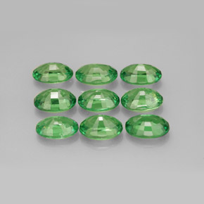 캐럿 천연 비비드 그린 차보라이트 가넷 보석, 타원형 컷, 6×4.2 mm, VS
