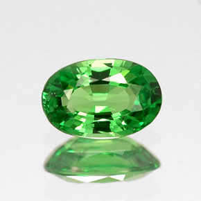 0.53캐럿 천연 크롬 그린 차보라이트 가넷, 타원형 컷, 6.1×4 mm, VVS