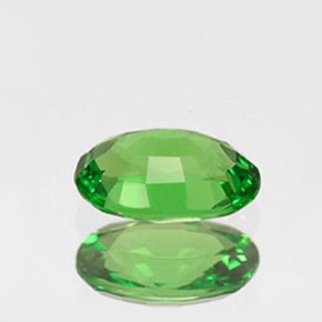 0.53캐럿 천연 크롬 그린 차보라이트 가넷, 타원형 컷, 6.1×4 mm, VVS
