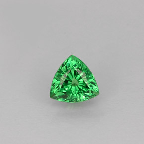 0.41캐럿 천연 크롬 그린 차보라이트 가넷, 트릴리언, 4.7×4.7 mm, VS