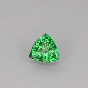 0.41캐럿 천연 크롬 그린 차보라이트 가넷, 트릴리언, 4.7×4.7 mm, VS