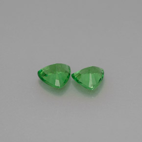 캐럿 천연 크롬 그린 차보라이트 가넷 보석, 트릴리언, 4.5×4.4 mm, VS