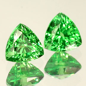 캐럿 천연 비비드 그린 차보라이트 가넷 보석, 트릴리언, 4.2×4.1 mm, VS