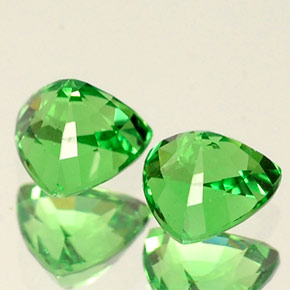 캐럿 천연 비비드 그린 차보라이트 가넷 보석, 트릴리언, 4.2×4.1 mm, VS