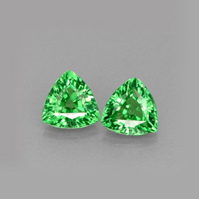 캐럿 천연 크롬 그린 차보라이트 가넷 보석, 트릴리언, 4.7×4.6 mm, VS-SI