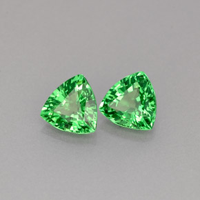 캐럿 천연 크롬 그린 차보라이트 가넷 보석, 트릴리언, 4.7×4.6 mm, VS-SI