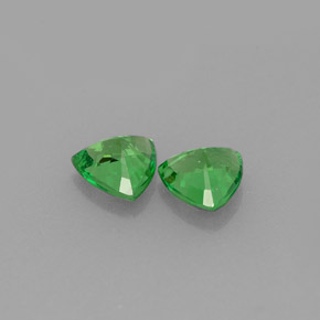 캐럿 천연 크롬 그린 차보라이트 가넷 보석, 트릴리언, 4.7×4.6 mm, VS-SI