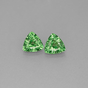 캐럿 천연 크롬 그린 차보라이트 가넷 보석, 트릴리언, 4.8×4.7 mm, VS