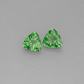캐럿 천연 크롬 그린 차보라이트 가넷 보석, 트릴리언, 4.8×4.7 mm, VS