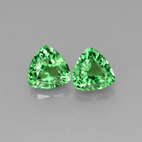 캐럿 천연 크롬 그린 차보라이트 가넷 보석, 트릴리언, 4.5×4.4 mm, VS