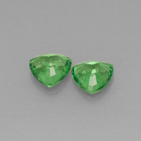 캐럿 천연 크롬 그린 차보라이트 가넷 보석, 트릴리언, 4.5×4.4 mm, VS