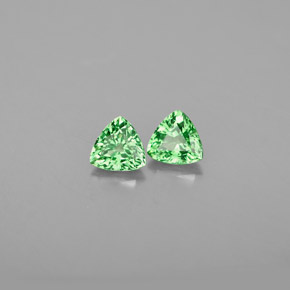 캐럿 천연 크롬 그린 차보라이트 가넷 보석, 트릴리언, 4.2×4.1 mm, VS