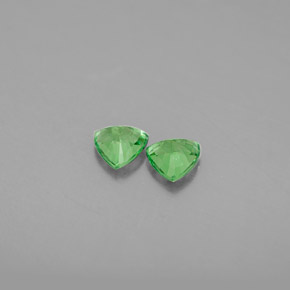 캐럿 천연 크롬 그린 차보라이트 가넷 보석, 트릴리언, 4.2×4.1 mm, VS