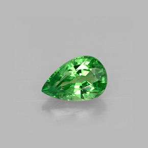 0.51캐럿 천연 크롬 그린 차보라이트 가넷, 배 모양, 6.1×4 mm, VS