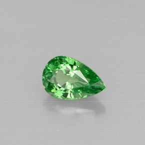 0.51캐럿 천연 크롬 그린 차보라이트 가넷, 배 모양, 6.1×4 mm, VS