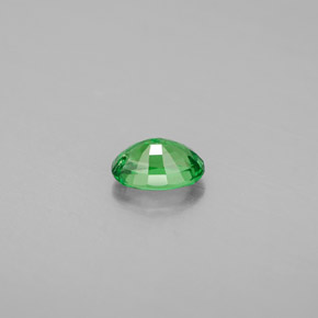 0.71캐럿 천연 크롬 그린 차보라이트 가넷, 타원형 컷, 6.3×4.3 mm, VS
