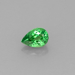 0.46캐럿 천연 크롬 그린 차보라이트 가넷, 배 모양, 5.5×3.8 mm, VVS-VS