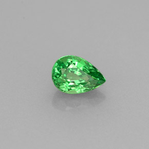 0.46캐럿 천연 크롬 그린 차보라이트 가넷, 배 모양, 5.5×3.8 mm, VVS-VS