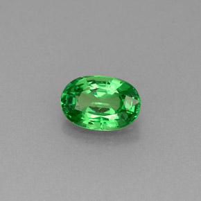 0.63캐럿 천연 크롬 그린 차보라이트 가넷, 타원형 컷, 6×4.1 mm, VVS-VS