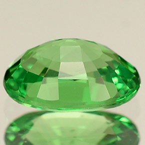 0.64캐럿 천연 크롬 그린 차보라이트 가넷, 타원형 컷, 6.3×4.3 mm, VVS