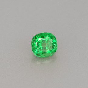0.46캐럿 천연 크롬 그린 차보라이트 가넷, 쿠션 컷, 4.5×4.2 mm, VS