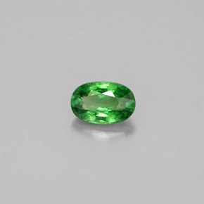 0.62캐럿 천연 크롬 그린 차보라이트 가넷, 타원형 컷, 6.2×4.1 mm, VS-SI