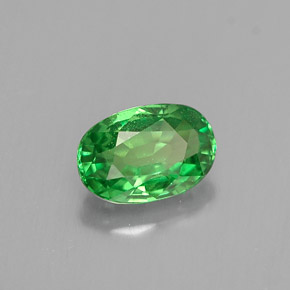 0.65캐럿 천연 크롬 그린 차보라이트 가넷, 타원형 컷, 6.2×4.2 mm, VS